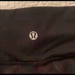 Floral and black lululemon leggings
